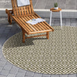 Green 4' 1 x 4' 1 Jill Zarin Outdoor Round Area Rug Weather Resistant for Patio, Deck, Terrace, Balcony, Porch Durable 100% Polypropylene Carpet for Outside for Sale at Rug Engine