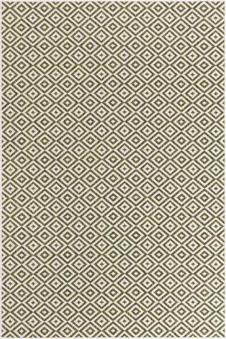 Green 6' 1 x 9' Jill Zarin Outdoor Rectangle Area Rug Weather Resistant for Patio, Deck, Terrace, Balcony, Porch Durable 100% Polypropylene Carpet for Outside for Sale at Rug Engine