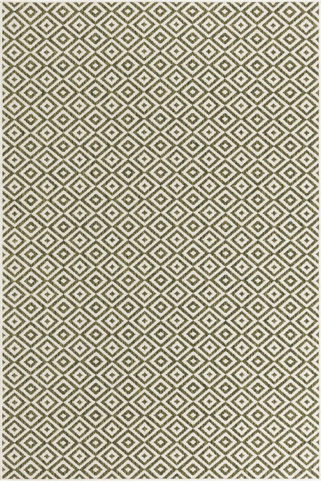 Green 6' 1 x 9' Jill Zarin Outdoor Rectangle Area Rug Weather Resistant for Patio, Deck, Terrace, Balcony, Porch Durable 100% Polypropylene Carpet for Outside for Sale at Rug Engine