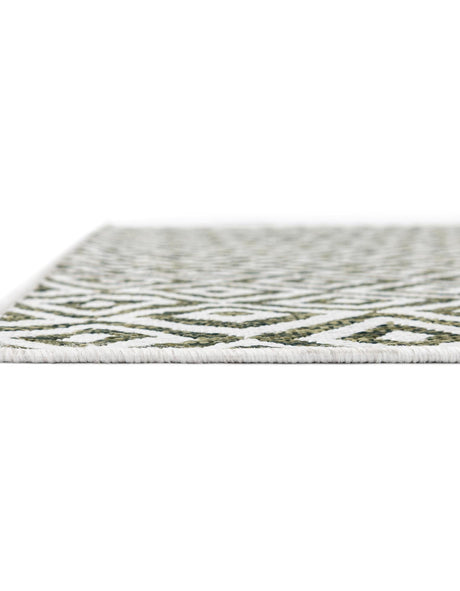 Green 6' 1 x 9' Jill Zarin Outdoor Rectangle Area Rug Weather Resistant for Patio, Deck, Terrace, Balcony, Porch Durable 100% Polypropylene Carpet for Outside for Sale at Rug Engine