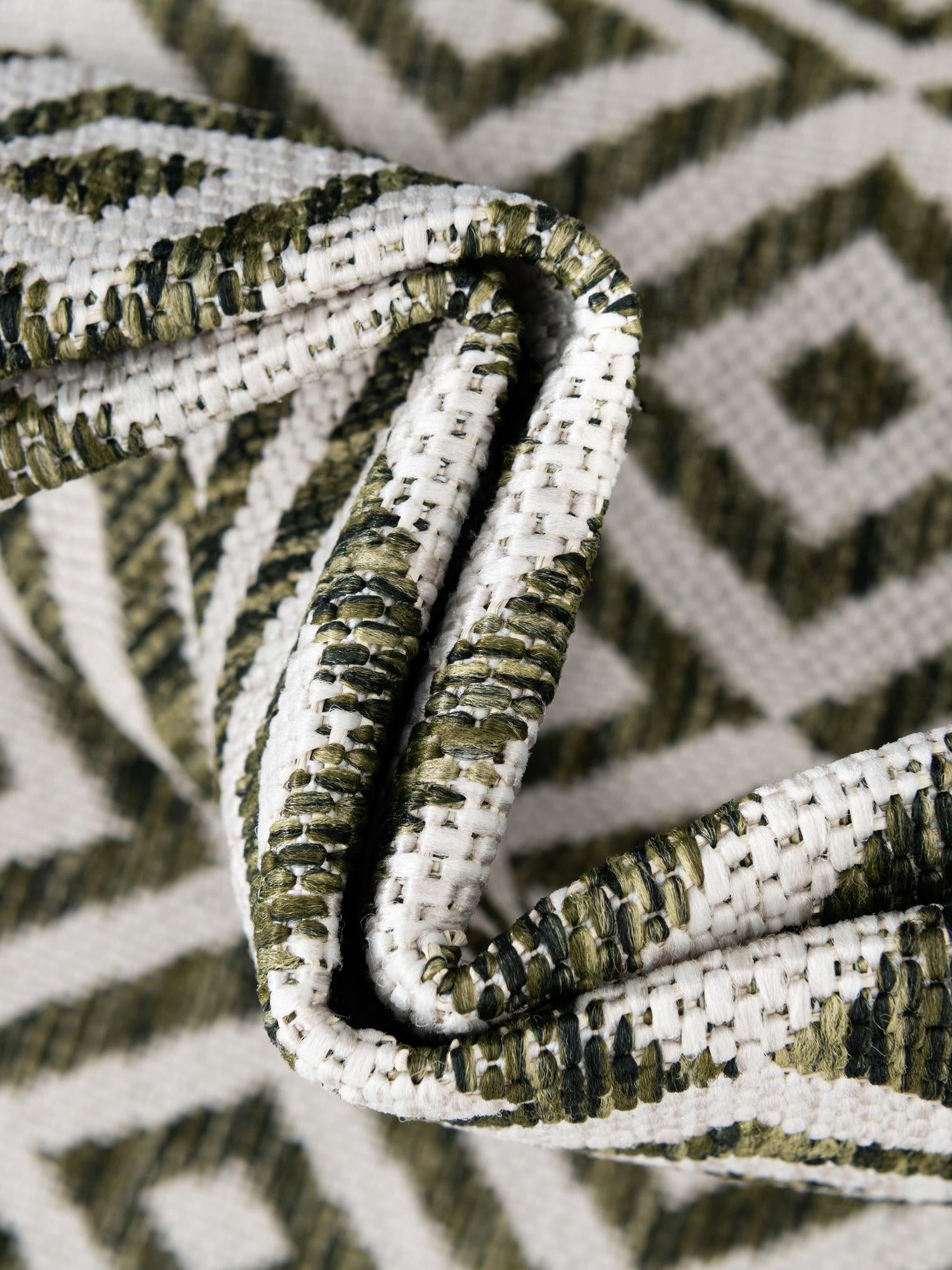 Green 7' 1 x 10' Jill Zarin Outdoor Rectangle Area Rug Weather Resistant for Patio, Deck, Terrace, Balcony, Porch Durable 100% Polypropylene Carpet for Outside for Sale at Rug Engine