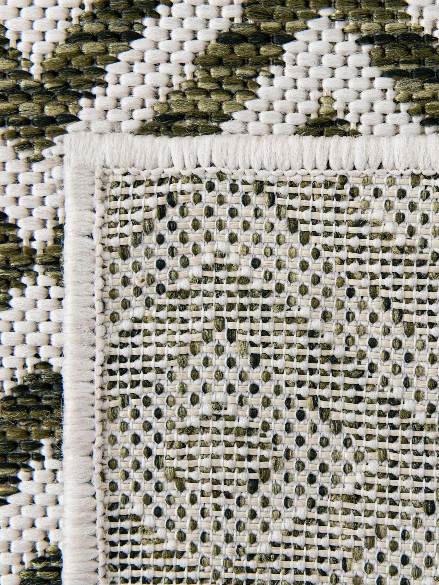 Green 7' 1 x 10' Jill Zarin Outdoor Rectangle Area Rug Weather Resistant for Patio, Deck, Terrace, Balcony, Porch Durable 100% Polypropylene Carpet for Outside for Sale at Rug Engine