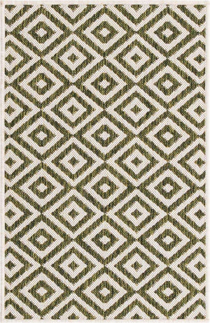 Green 2' x 3' 1 Jill Zarin Outdoor Rectangle Area Rug Weather Resistant for Patio, Deck, Terrace, Balcony, Porch Durable 100% Polypropylene Carpet for Outside for Sale at Rug Engine