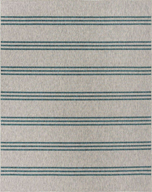 Light Gray 8' x 10' Jill Zarin Outdoor Rectangle Rug