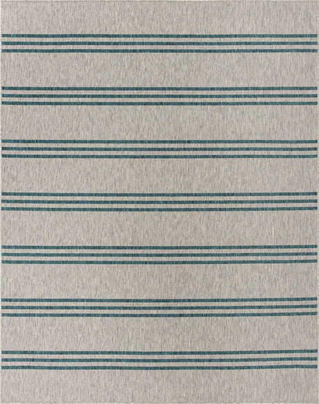 Light Gray 8' x 10' Jill Zarin Outdoor Rectangle Rug