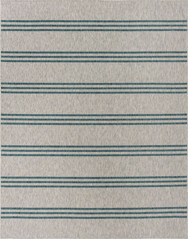 Light Gray 8' x 10' Jill Zarin Outdoor Rectangle Rug