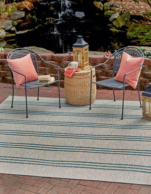 Light Gray 7' 10 x 7' 10 Jill Zarin Outdoor Square Area Rug Weather Resistant for Patio, Deck, Terrace, Balcony, Porch Durable 100% Polypropylene Carpet for Outside for Sale at Rug Engine