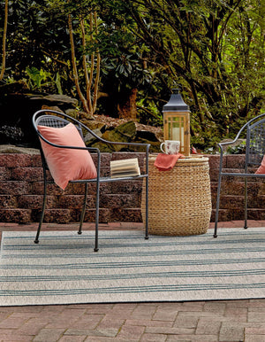 Light Gray 7' 10 x 7' 10 Jill Zarin Outdoor Square Area Rug Weather Resistant for Patio, Deck, Terrace, Balcony, Porch Durable 100% Polypropylene Carpet for Outside for Sale at Rug Engine
