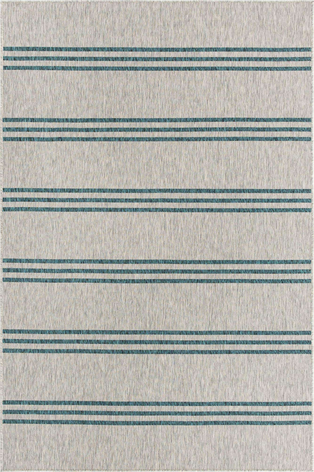 Light Gray 6' 1 x 9' Jill Zarin Outdoor Rectangle Area Rug Weather Resistant for Patio, Deck, Terrace, Balcony, Porch Durable 100% Polypropylene Carpet for Outside for Sale at Rug Engine