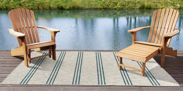 Light Gray 8' x 10' Jill Zarin Outdoor Rectangle Rug
