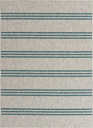 Light Gray 5' 3 x 8' Jill Zarin Outdoor Rectangle Rug