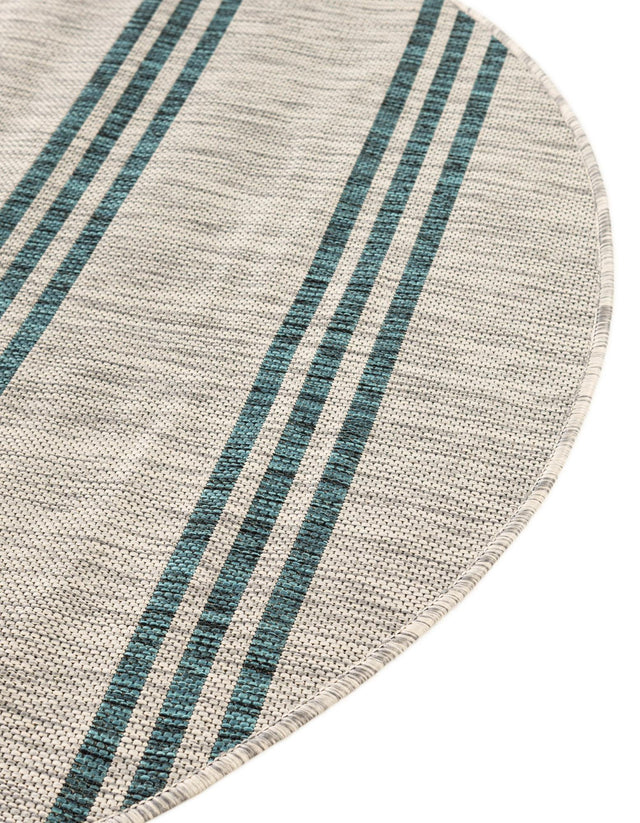 Light Gray 5' 3 x 8' Jill Zarin Outdoor Oval Area Rug Weather Resistant for Patio, Deck, Terrace, Balcony, Porch Durable 100% Polypropylene Carpet for Outside for Sale at Rug Engine