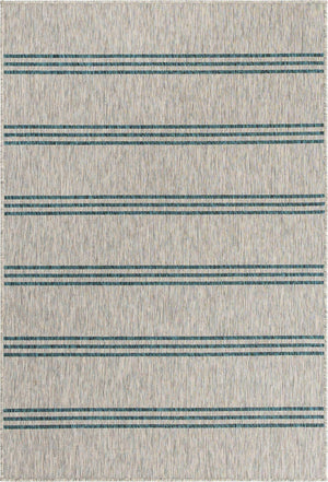 Light Gray 4' 1 x 6' 1 Jill Zarin Outdoor Rectangle Rug