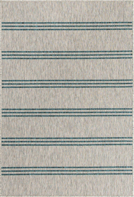 Light Gray 4' 1 x 6' 1 Jill Zarin Outdoor Rectangle Rug