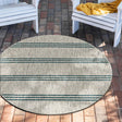 Light Gray 6' 7 x 6' 7 Jill Zarin Outdoor Round Area Rug Weather Resistant for Patio, Deck, Terrace, Balcony, Porch Durable 100% Polypropylene Carpet for Outside for Sale at Rug Engine