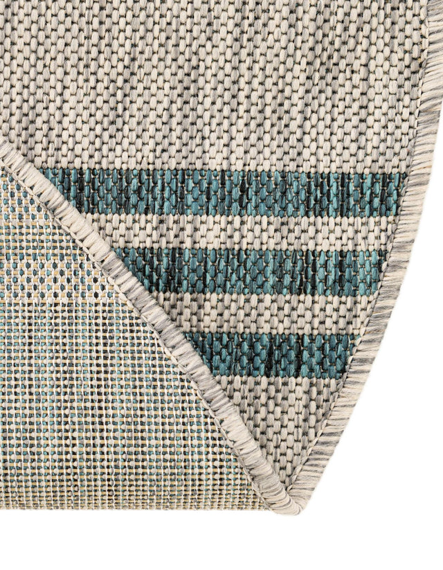 Light Gray 6' 7 x 6' 7 Jill Zarin Outdoor Round Area Rug Weather Resistant for Patio, Deck, Terrace, Balcony, Porch Durable 100% Polypropylene Carpet for Outside for Sale at Rug Engine