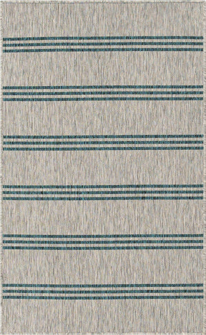 Light Gray 3' 1 x 5' 3 Jill Zarin Outdoor Rectangle Area Rug Weather Resistant for Patio, Deck, Terrace, Balcony, Porch Durable 100% Polypropylene Carpet for Outside for Sale at Rug Engine