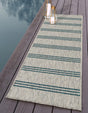 Light Gray 2' x 8' Jill Zarin Outdoor Runner Area Rug Weather Resistant for Patio, Deck, Terrace, Balcony, Porch Durable 100% Polypropylene Carpet for Outside for Sale at Rug Engine