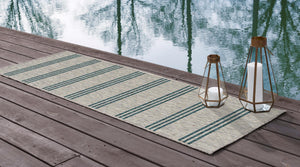 Light Gray 2' x 8' Jill Zarin Outdoor Runner Area Rug Weather Resistant for Patio, Deck, Terrace, Balcony, Porch Durable 100% Polypropylene Carpet for Outside for Sale at Rug Engine