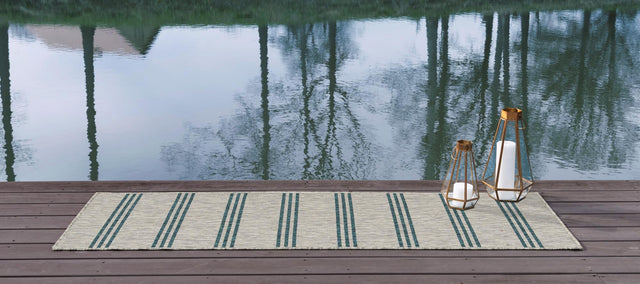 Light Gray 2' x 8' Jill Zarin Outdoor Runner Area Rug Weather Resistant for Patio, Deck, Terrace, Balcony, Porch Durable 100% Polypropylene Carpet for Outside for Sale at Rug Engine