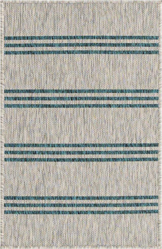 Light Gray 2' x 3' 1 Jill Zarin Outdoor Rectangle Area Rug Weather Resistant for Patio, Deck, Terrace, Balcony, Porch Durable 100% Polypropylene Carpet for Outside for Sale at Rug Engine