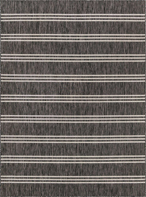 Charcoal 9' x 12' Jill Zarin Outdoor Rectangle Area Rug Weather Resistant for Patio, Deck, Terrace, Balcony, Porch Durable 100% Polypropylene Carpet for Outside for Sale at Rug Engine