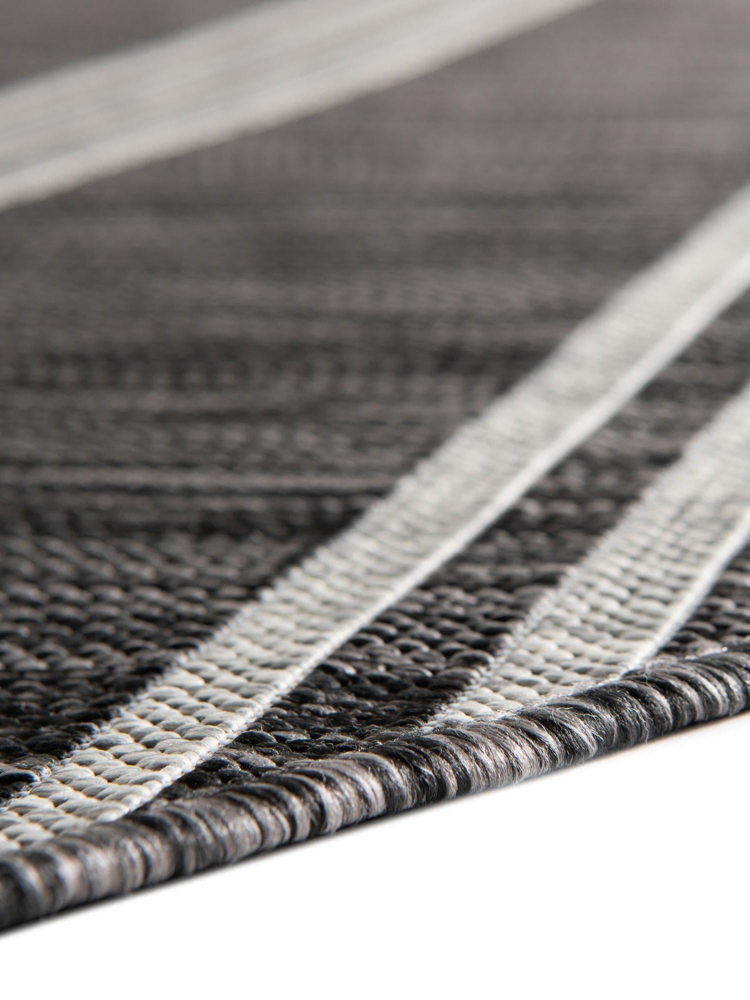 Charcoal 6' 1 x 6' 1 Jill Zarin Outdoor Round Area Rug Weather Resistant for Patio, Deck, Terrace, Balcony, Porch Durable 100% Polypropylene Carpet for Outside for Sale at Rug Engine