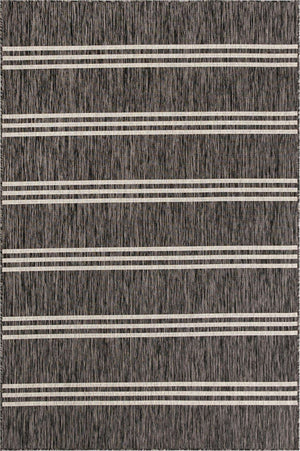 Charcoal 6' 1 x 9' Jill Zarin Outdoor Rectangle Area Rug Weather Resistant for Patio, Deck, Terrace, Balcony, Porch Durable 100% Polypropylene Carpet for Outside for Sale at Rug Engine