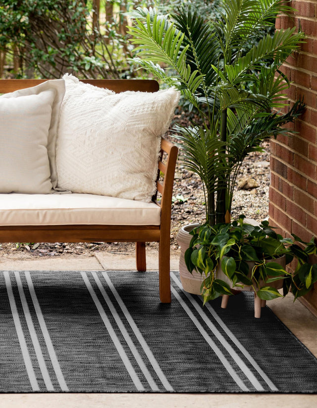 Charcoal 8' x 11' Jill Zarin Outdoor Rectangle Rug
