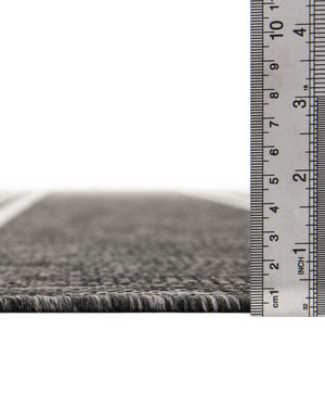 Charcoal 4' 1 x 6' 1 Jill Zarin Outdoor Rectangle Area Rug Weather Resistant for Patio, Deck, Terrace, Balcony, Porch Durable 100% Polypropylene Carpet for Outside for Sale at Rug Engine