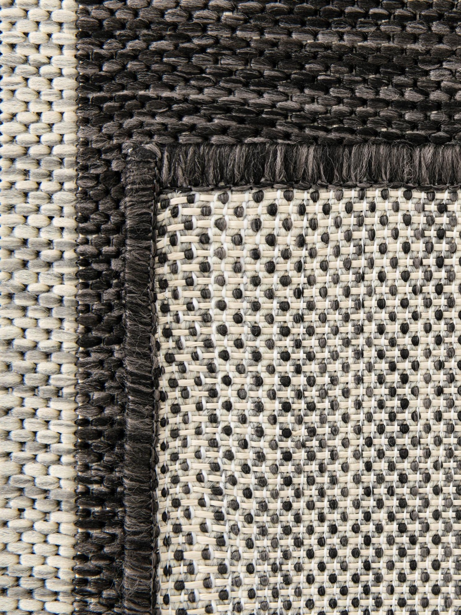 Charcoal 7' 10 x 11' Jill Zarin Outdoor Rectangle Area Rug Weather Resistant for Patio, Deck, Terrace, Balcony, Porch Durable 100% Polypropylene Carpet for Outside for Sale at Rug Engine