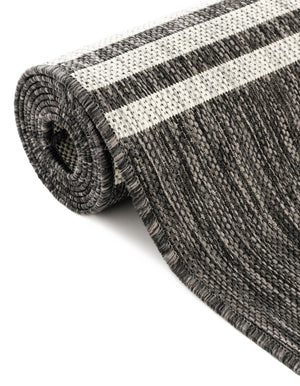 Charcoal 10' x 13' 1 Jill Zarin Outdoor Rectangle Area Rug Weather Resistant for Patio, Deck, Terrace, Balcony, Porch Durable 100% Polypropylene Carpet for Outside for Sale at Rug Engine