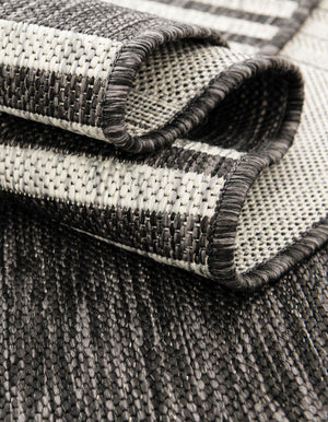 Charcoal 10' x 13' 1 Jill Zarin Outdoor Rectangle Area Rug Weather Resistant for Patio, Deck, Terrace, Balcony, Porch Durable 100% Polypropylene Carpet for Outside for Sale at Rug Engine