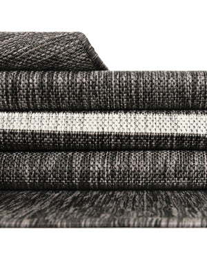 Charcoal 10' x 13' 1 Jill Zarin Outdoor Rectangle Area Rug Weather Resistant for Patio, Deck, Terrace, Balcony, Porch Durable 100% Polypropylene Carpet for Outside for Sale at Rug Engine