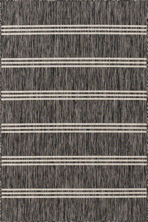 Charcoal 4' 1 x 6' 1 Jill Zarin Outdoor Rectangle Area Rug Weather Resistant for Patio, Deck, Terrace, Balcony, Porch Durable 100% Polypropylene Carpet for Outside for Sale at Rug Engine