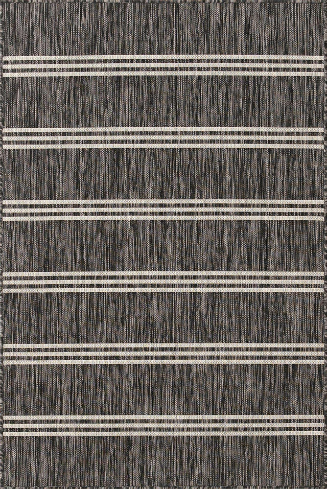 Charcoal 4' 1 x 6' 1 Jill Zarin Outdoor Rectangle Area Rug Weather Resistant for Patio, Deck, Terrace, Balcony, Porch Durable 100% Polypropylene Carpet for Outside for Sale at Rug Engine