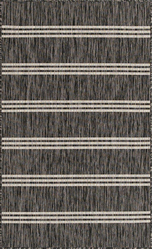 Charcoal 3' 1 x 5' 3 Jill Zarin Outdoor Rectangle Area Rug Weather Resistant for Patio, Deck, Terrace, Balcony, Porch Durable 100% Polypropylene Carpet for Outside for Sale at Rug Engine