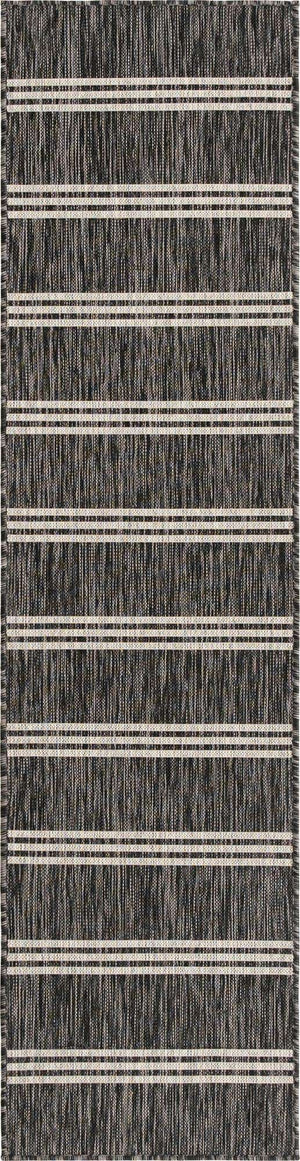 Charcoal 2' x 8' Jill Zarin Outdoor Runner Area Rug Weather Resistant for Patio, Deck, Terrace, Balcony, Porch Durable 100% Polypropylene Carpet for Outside for Sale at Rug Engine