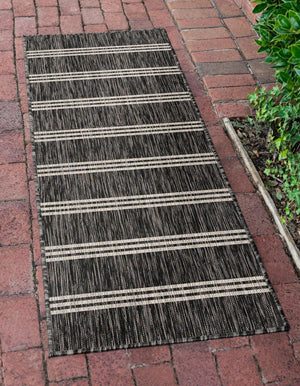 Charcoal 2' 7 x 10' Jill Zarin Outdoor Runner Area Rug Weather Resistant for Patio, Deck, Terrace, Balcony, Porch Durable 100% Polypropylene Carpet for Outside for Sale at Rug Engine