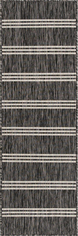 Charcoal 2' x 6' 1 Jill Zarin Outdoor Runner Area Rug Weather Resistant for Patio, Deck, Terrace, Balcony, Porch Durable 100% Polypropylene Carpet for Outside for Sale at Rug Engine