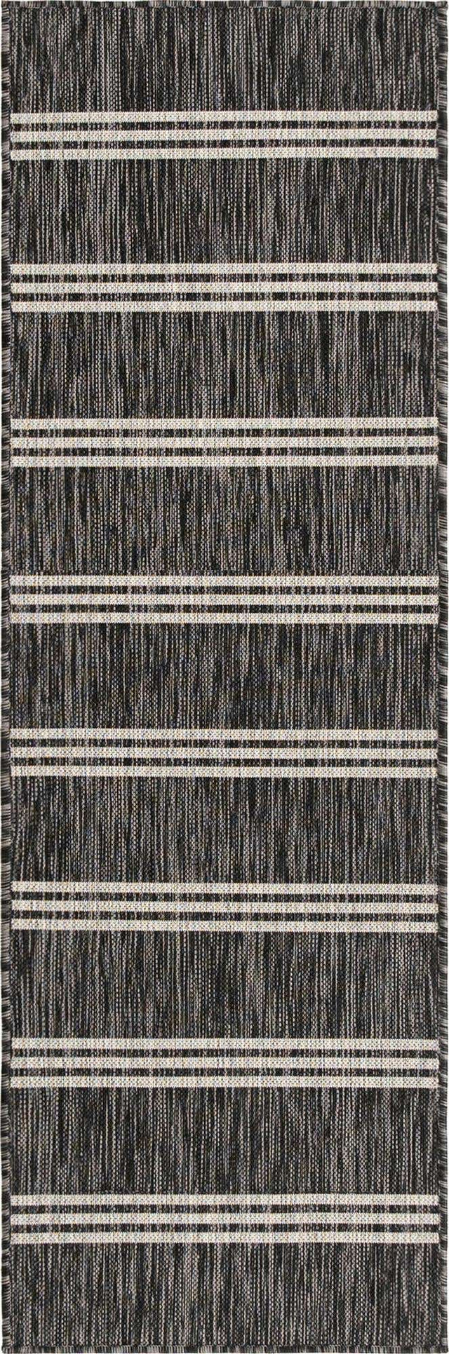Charcoal 2' x 6' 1 Jill Zarin Outdoor Runner Area Rug Weather Resistant for Patio, Deck, Terrace, Balcony, Porch Durable 100% Polypropylene Carpet for Outside for Sale at Rug Engine