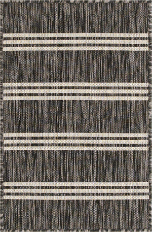 Charcoal 2' x 3' 1 Jill Zarin Outdoor Rectangle Area Rug Weather Resistant for Patio, Deck, Terrace, Balcony, Porch Durable 100% Polypropylene Carpet for Outside for Sale at Rug Engine