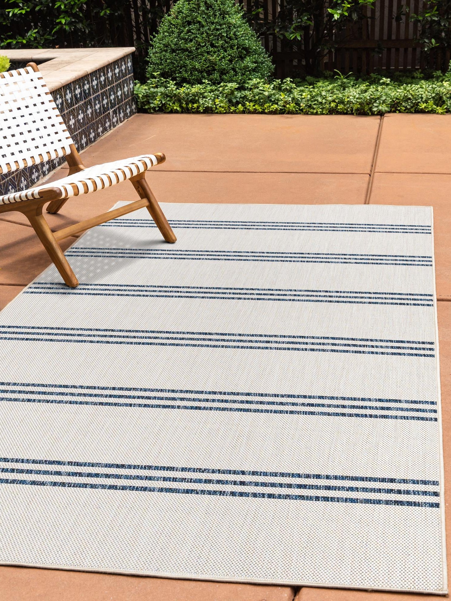 Ivory 1' 4 x 1' 4 Jill Zarin Outdoor Sample Area Rug Weather Resistant for Patio, Deck, Terrace, Balcony, Porch Durable 100% Polypropylene Carpet for Outside for Sale at Rug Engine