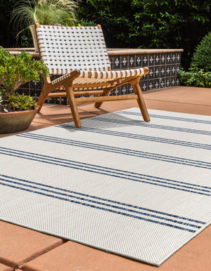 Ivory 4' 1 x 6' 1 Jill Zarin Outdoor Rectangle Area Rug Weather Resistant for Patio, Deck, Terrace, Balcony, Porch Durable 100% Polypropylene Carpet for Outside for Sale at Rug Engine