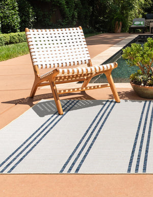 Ivory 5' 3 x 8' Jill Zarin Outdoor Rectangle Area Rug Weather Resistant for Patio, Deck, Terrace, Balcony, Porch Durable 100% Polypropylene Carpet for Outside for Sale at Rug Engine