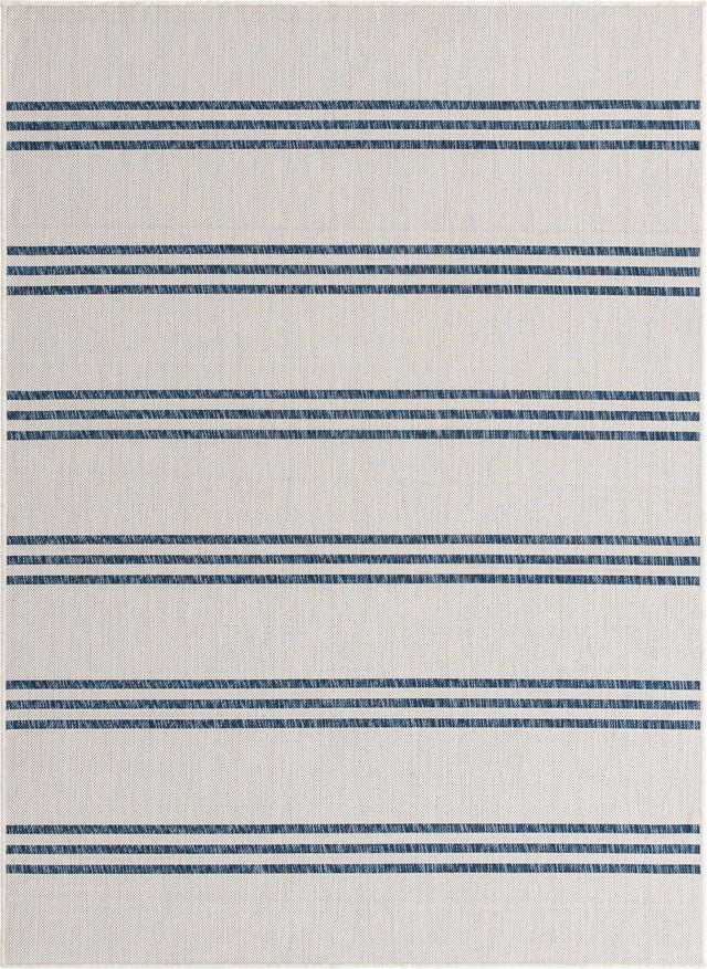 Ivory 5' 3 x 8' Jill Zarin Outdoor Rectangle Area Rug Weather Resistant for Patio, Deck, Terrace, Balcony, Porch Durable 100% Polypropylene Carpet for Outside for Sale at Rug Engine