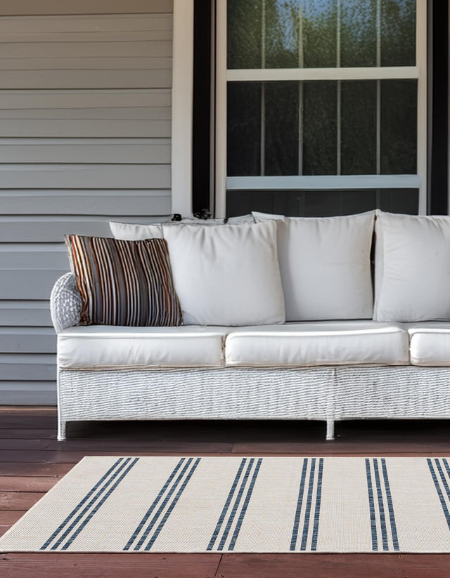 Ivory 2' x 6' 1 Jill Zarin Outdoor Runner Area Rug Weather Resistant for Patio, Deck, Terrace, Balcony, Porch Durable 100% Polypropylene Carpet for Outside for Sale at Rug Engine
