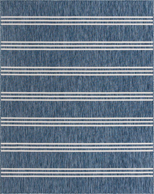 Blue 7' 10 x 10' Jill Zarin Outdoor Rectangle Area Rug Weather Resistant for Patio, Deck, Terrace, Balcony, Porch Durable 100% Polypropylene Carpet for Outside for Sale at Rug Engine