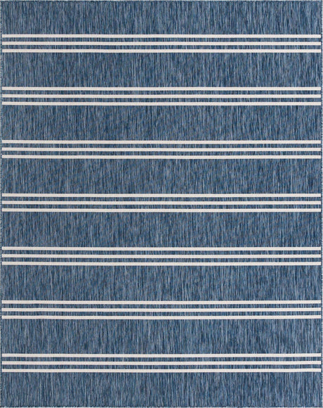 Blue 7' 10 x 10' Jill Zarin Outdoor Rectangle Area Rug Weather Resistant for Patio, Deck, Terrace, Balcony, Porch Durable 100% Polypropylene Carpet for Outside for Sale at Rug Engine