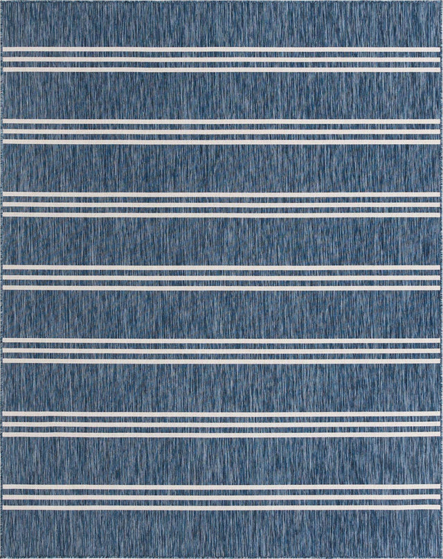 Blue 7' 10 x 10' Jill Zarin Outdoor Rectangle Area Rug Weather Resistant for Patio, Deck, Terrace, Balcony, Porch Durable 100% Polypropylene Carpet for Outside for Sale at Rug Engine
